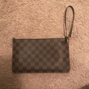 Louis Vuitton Pouch Wristlet Damier Ebene